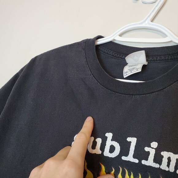 Vintage 90s Sublime 40 Oz. To Freedom Graphic Band Shirt Black Size L - Picture 5 of 6